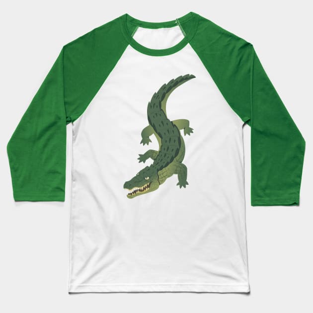 Crocodile 1 Baseball T-Shirt by Rubtox